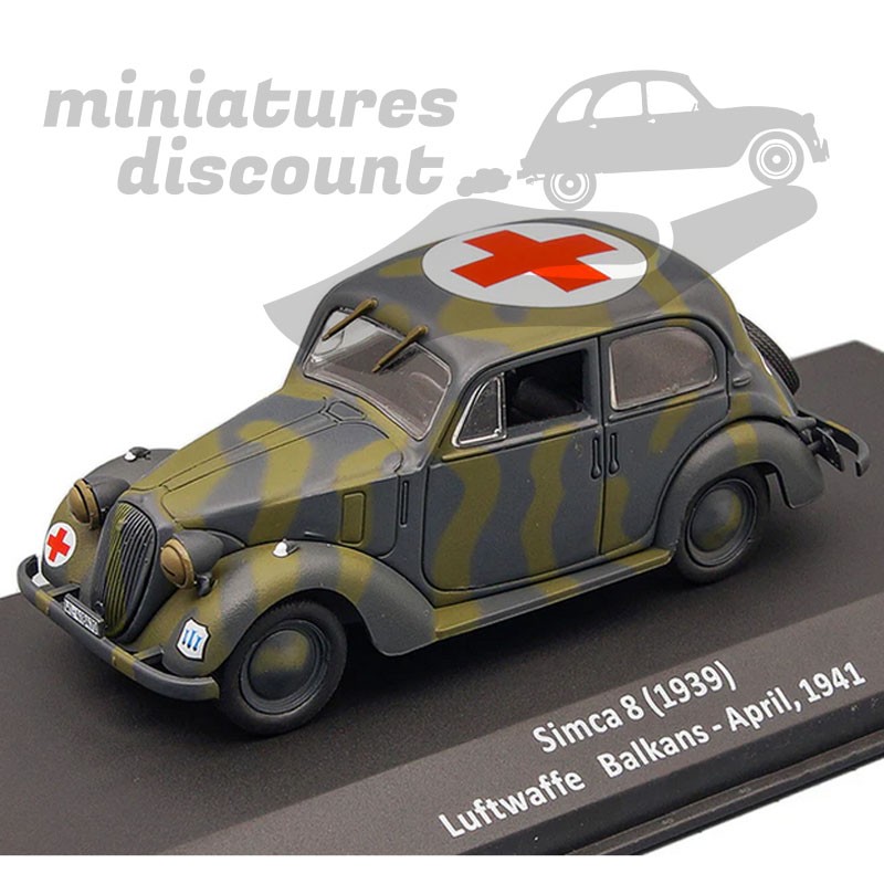SIMCA 8 (VERT MILITAIRE) - 1/43ème en boite