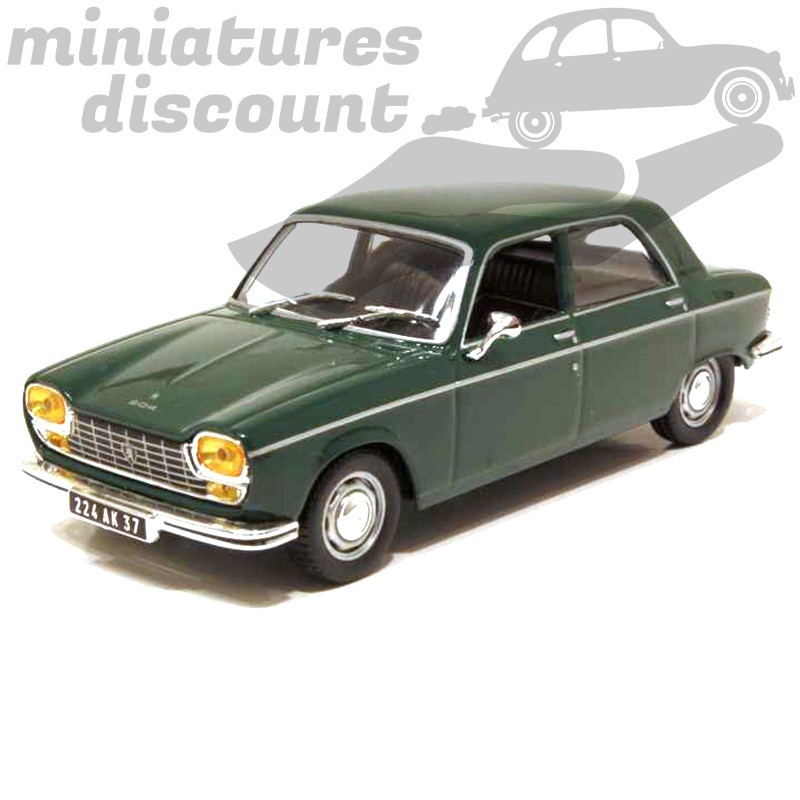 Peugeot 204 (verte) de 1966 - 1/43ème en boite
