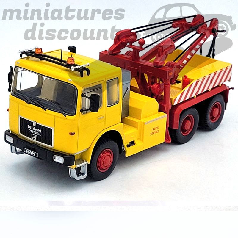Camion Man F8 26.281 Dépanneuse "Truck Service" (jaune et rouge) - IXO - 1/43ème en boite