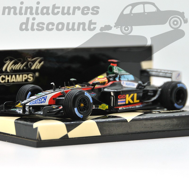 KL MINARDI FONDMETAL ASIATECH PS 02 PILOTÉE PAR A. YOONG (NOIR) - MINICHAMPS - 1/43ème en boite