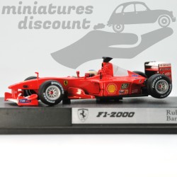 FERRARI F1-2000 HOT-WHEELS RUBBENS BARRICHELLO (ROUGE) - HOT WHEELS - 1/43ème en boite
