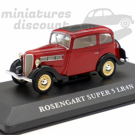 ROSENGART SUPER 5 LR4N DE 1938 (ROUGE FONCÉ) - 1/43ème en boite