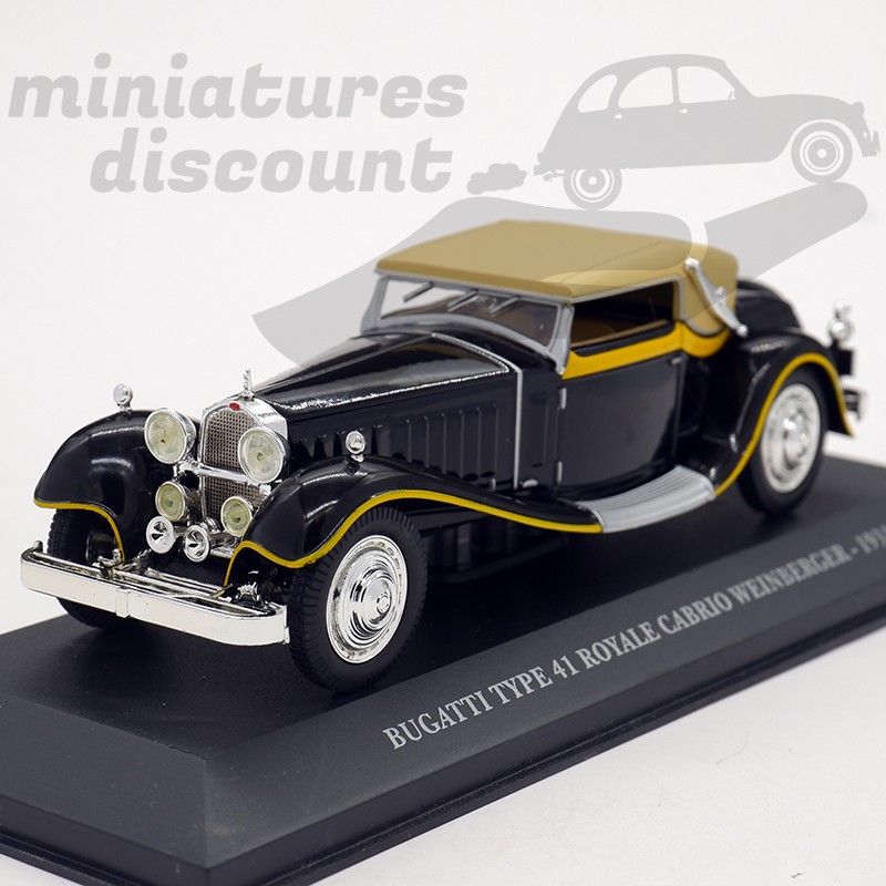 BUGATTI TYPE 41 ROYALE CABRIO WEINBERGER 1931 (NOIR) - 1/43ème en boite