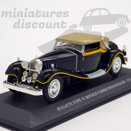 BUGATTI TYPE 41 ROYALE CABRIO WEINBERGER 1931 (NOIR) - 1/43ème en boite