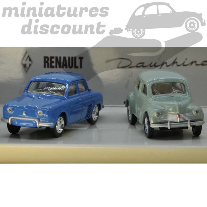 Duo de Renault - Dauphine + 4cv - Norev - 3 inches en boite