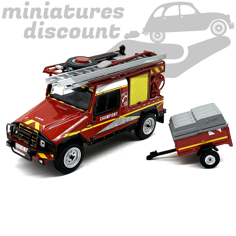UMM Alter avec sa remorque - Ville de Champigny - Pompiers - 1/43ème sous blister