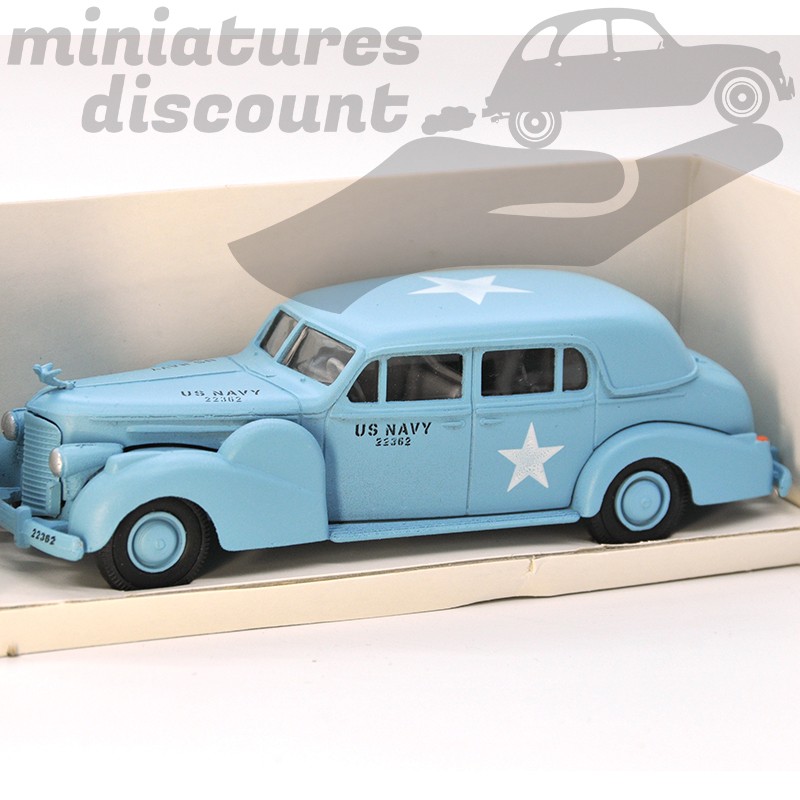 CADILLAC V16 1938/1940 US (BLEU) - REXTOYS - 1/43ème en boite