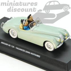 JAGUAR XK120, VACANCES SANS HISTOIRES. "SPIROU ET FANTASIO" (VERT) - 1/43ème en boite