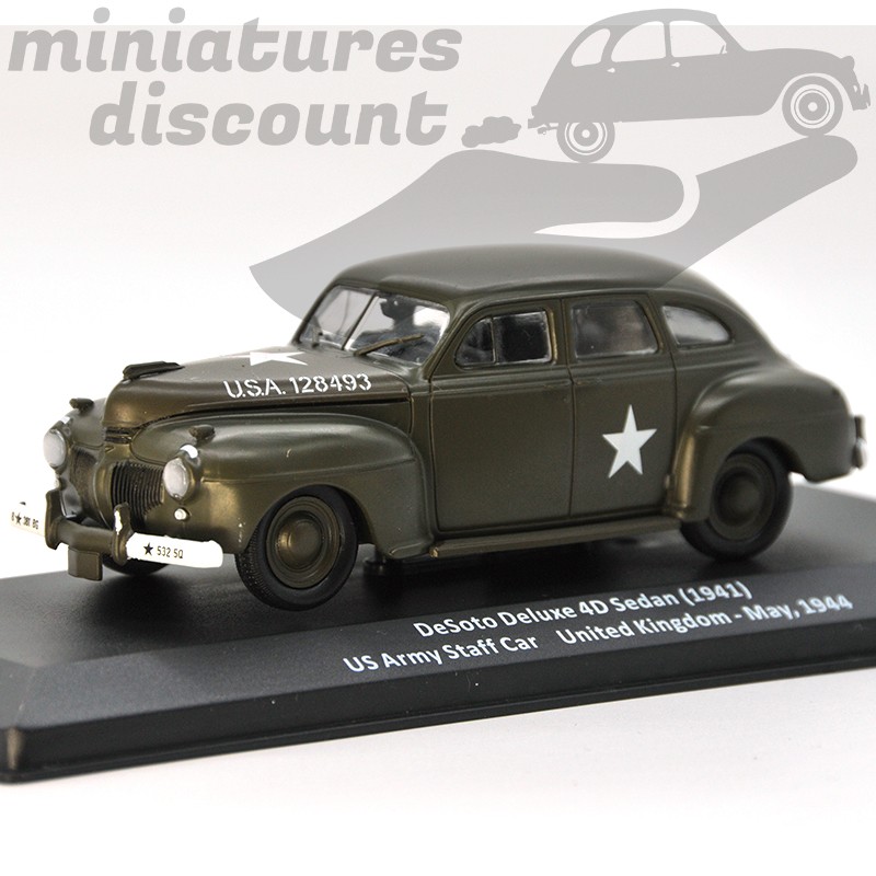 DESOTO DELUXE 4D SEDAN DE 1941 MILITAIRE US ARMY MAI 1944 (VERT) - 1/43ème en boite