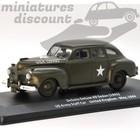 DESOTO DELUXE 4D SEDAN DE 1941 MILITAIRE US ARMY MAI 1944 (VERT) - 1/43ème en boite