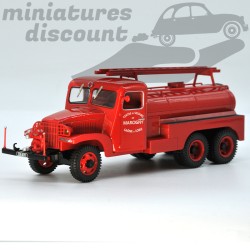 CAMION POMPIERS GMC CCKW 353 POMPIERS DE MARCIGNY (ROUGE) - 1/43ème sous blister