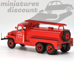 CAMION POMPIERS GMC CCKW 353 POMPIERS DE MARCIGNY (ROUGE) - 1/43ème sous blister