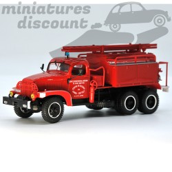 CAMION POMPIERS GMC 353 CITERNE FEUX DE FORET 1953 POMPIERS DE GRAND-QUEVILLY (ROUGE) - 1/43ème sous blister