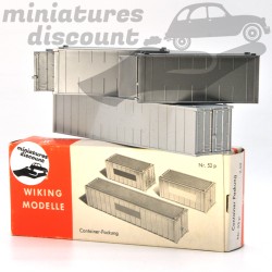 ENSEMBLE DE 3 CONTAINERS (GRIS) - WIKING - 1/87ème en boite