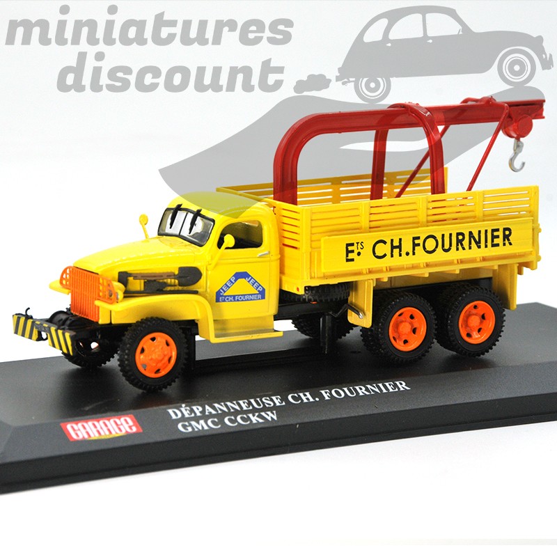 MINIATURE GMC CCKW DÉPANNEUSE FOURNIER (JAUNE) - IXO - 1/43ème sous blister