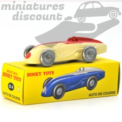 Miniature auto de course beige et rouge Dinky Toys repro 1/43 avec boîte