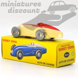 Miniature auto de course beige et rouge Dinky Toys repro 1/43 avec boîte
