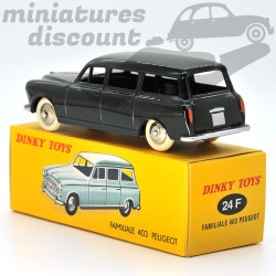 Miniature Peugeot 403 break noir Dinky Toys repro 1/43 avec boîte