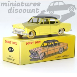 Miniature Simca Versailles jaune et noir Dinky Toys repro 1/43 avec boîte
