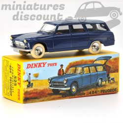 Miniature Peugeot 404 break bleu Dinky Toys repro 1/43 avec boîte