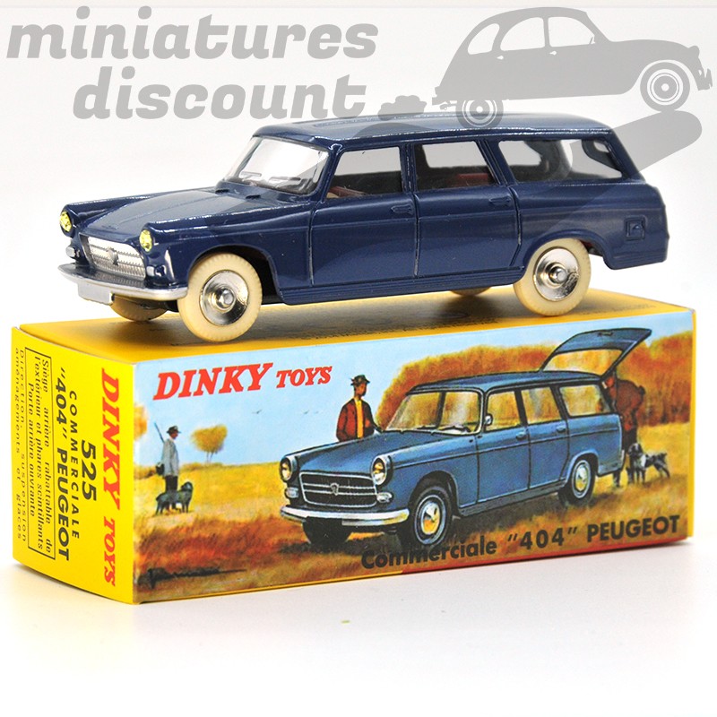 MINIATURE PEUGEOT 404 BREAK BLEU DINKY TOYS REPRO AVEC BOÎTE (BLEU MARINE) - DINKY TOYS - 1/43ème en boite
