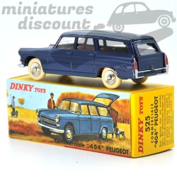 MINIATURE PEUGEOT 404 BREAK BLEU DINKY TOYS REPRO AVEC BOÎTE (BLEU MARINE) - DINKY TOYS - 1/43ème en boite