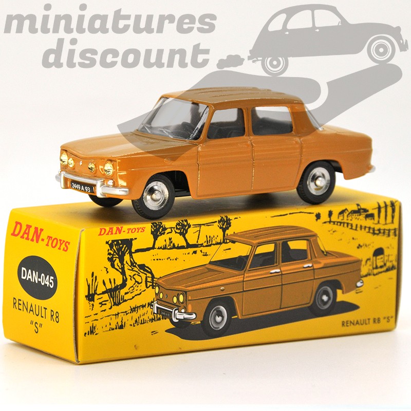 MINIATURE RENAULT 8 S DINKY TOYS DAN TOYS REPRO AVEC BOÎTE (MARRON) - DINKY TOYS - 1/43ème en boite