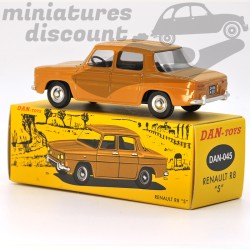 MINIATURE RENAULT 8 S DINKY TOYS DAN TOYS REPRO AVEC BOÎTE (MARRON) - DINKY TOYS - 1/43ème en boite