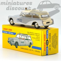 MINIATURE CITROËN ID 19 BREAK AMBULANCE MUNICIPALE DINKY TOYS REPRO AVEC BOÎTE (BLANC) - DINKY TOYS - 1/43ème en boite