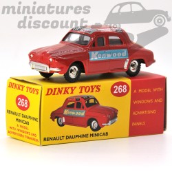 MINIATURE RENAULT DAUPHINE MINICAB ROUGE DINKY TOYS REPRO N°268 AVEC BOÎTE (ROUGE) - DINKY TOYS - 1/43ème en boite