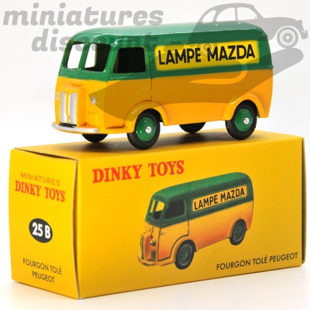Peugeot Fourgon Tolé "Lampe Mazda" - Dinky-Toys (Repro) - 1/43ème en boite