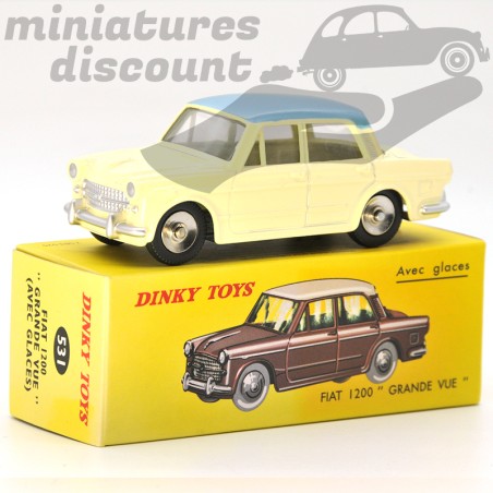 MINIATURE FIAT 1200 GRANDE VUE DINKY TOYS REPRO (BLANC) - 1/43ème en boite