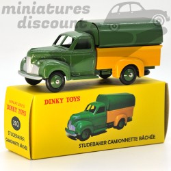 CAMIONNETTE STUDEBAKER BÂCHÉE (VERT ET JAUNE) - DINKY TOYS - 1/43ème en boite