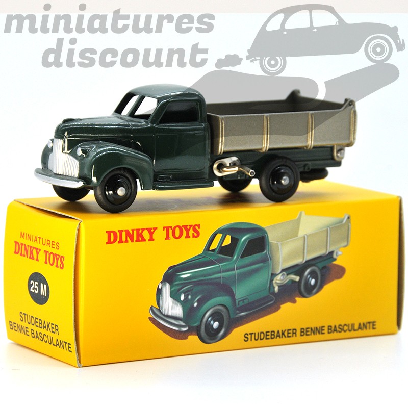 MINIATURE CAMION STUDEBAKER BENNE BASCULANTE DINKY TOYS REPRO AVEC BOÎTE (VERT) - DINKY TOYS - 1/43ème en boite