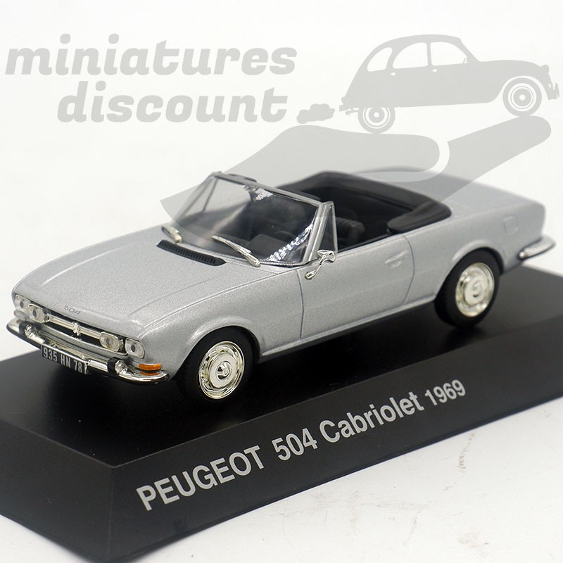PEUGEOT 504 CABRIOLET 1969 (GRIS) - NOREV - 1/43ème sous blister