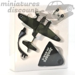 MINIATURE JUNKERS JU 88A-4 BOMBARDIERS ET GÉANTS DU CIEL EN MÉTAL (VERT MILITAIRE) - 1/144ème sous blister