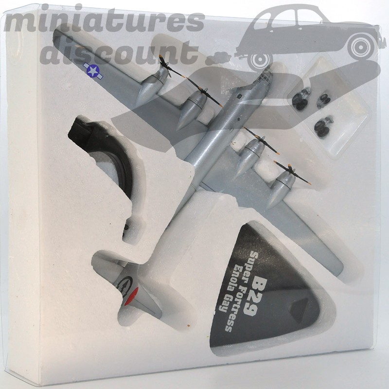 MINIATURE B-29 SUPERFORTRESS ENOLA GAY BOMBARDIERS ET GÉANTS DU CIEL EN MÉTAL (GRIS) - 1/144ème sous blister