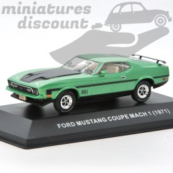 Miniature Ford Mustang Coupé Mach 1 1971 verte 1/43 avec boîte