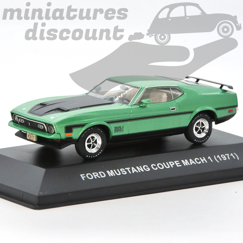 Miniature Ford Mustang Coupé Mach 1 1971 verte 1/43 avec boîte