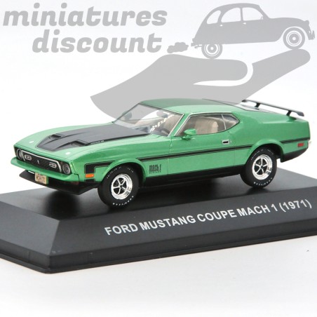 MINIATURE FORD MUSTANG COUPÉ MACH 1 1971 VERTE AVEC BOÎTE (VERT) - 1/43ème en boite