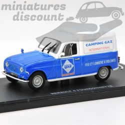 MINIATURE RENAULT 4L FOURGONNETTE CAMPING GAZ AVEC BOÎTE (BLEU) - ELIGOR - 1/43ème en boite