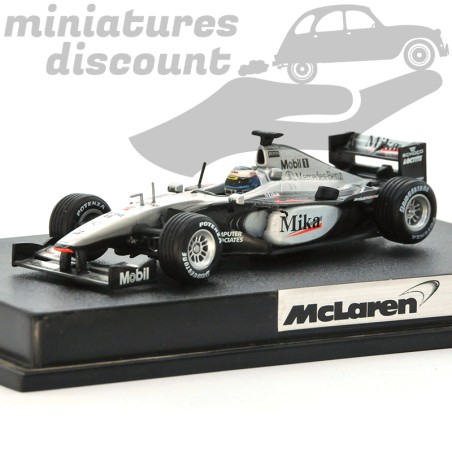 MINIATURE MCLAREN MERCEDES MP4-15 MIKA HÄKKINEN HOTWHEELS AVEC BOÎTE (GRIS FONCÉ) - HOTWEELS - 1/43ème en boite