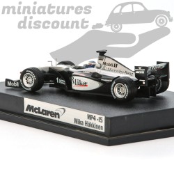 MINIATURE MCLAREN MERCEDES MP4-15 MIKA HÄKKINEN HOTWHEELS AVEC BOÎTE (GRIS FONCÉ) - HOTWEELS - 1/43ème en boite