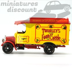 MINIATURE FOURGON THORNYCROFT VAN 1926 THORLEY'S FOOD CATTLE CORGI CLASSICS AVEC BOÎTE (JAUNE) - CORGI - 1/43ème en boite