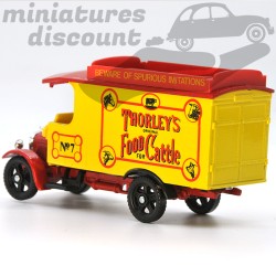 MINIATURE FOURGON THORNYCROFT VAN 1926 THORLEY'S FOOD CATTLE CORGI CLASSICS AVEC BOÎTE (JAUNE) - CORGI - 1/43ème en boite