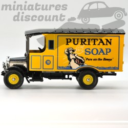 MINIATURE FOURGON THORNYCROFT VAN 1929 PURITAN SOAP CORGI CLASSICS AVEC BOÎTE (JAUNE) - CORGI - 1/43ème en boite