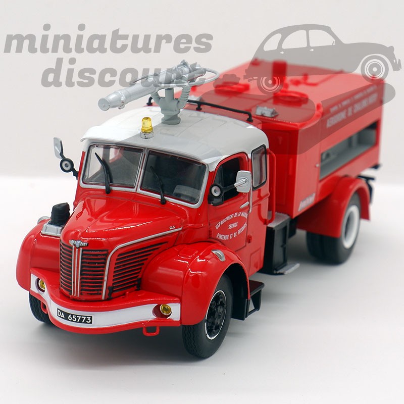 MINIATURE BERLIET GLC 4X4 AÉRODROME DE CHÂLONS-VATRY POMPIERS (ROUGE) - 1/43ème sous blister