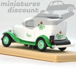 MINIATURE FORD V8 BERLINE CARLSBERG BEER 1932 ELIGOR AVEC BOÎTE (BLANC) - ELIGOR - 1/43ème en boite