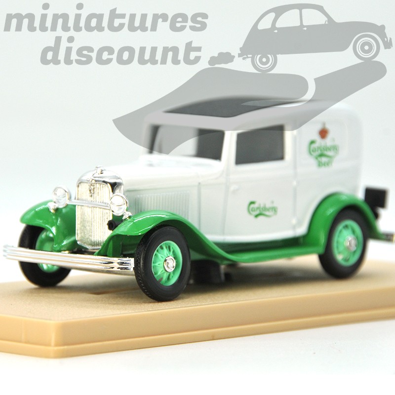 MINIATURE FORD V8 BERLINE CARLSBERG BEER 1932 ELIGOR AVEC BOÎTE (BLANC) - ELIGOR - 1/43ème en boite