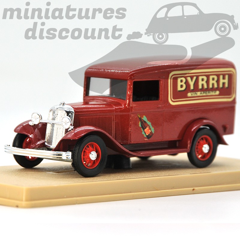 MINIATURE FORD V8 FOURGON BYRRH 1934 ELIGOR AVEC BOÎTE (ROUGE) - ELIGOR - 1/43ème en boite